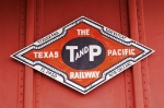 T&P logo on a boxcar